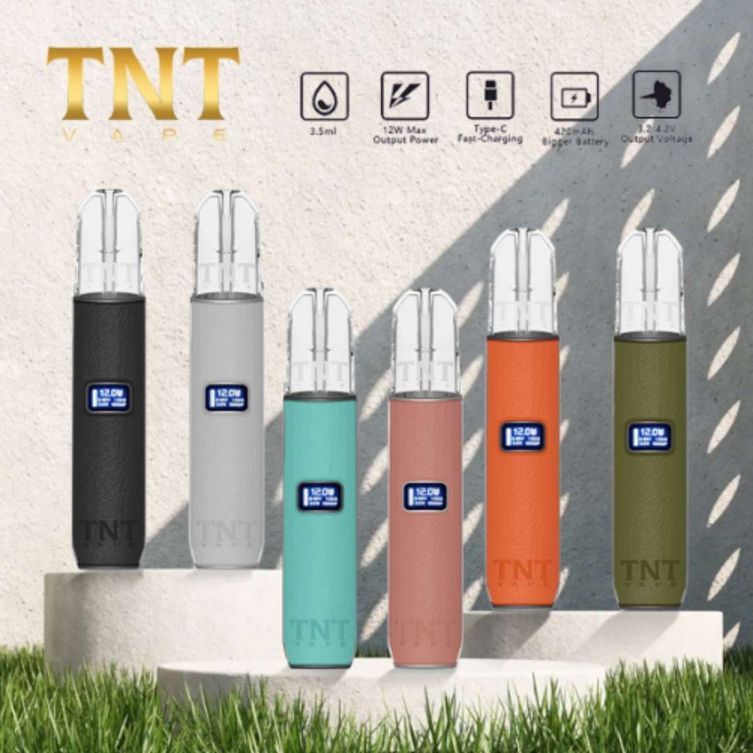 TNT皮革主機|三檔調節一代通用電子煙主機|6種顏色|400 mAh電池 · Type-C 快充
